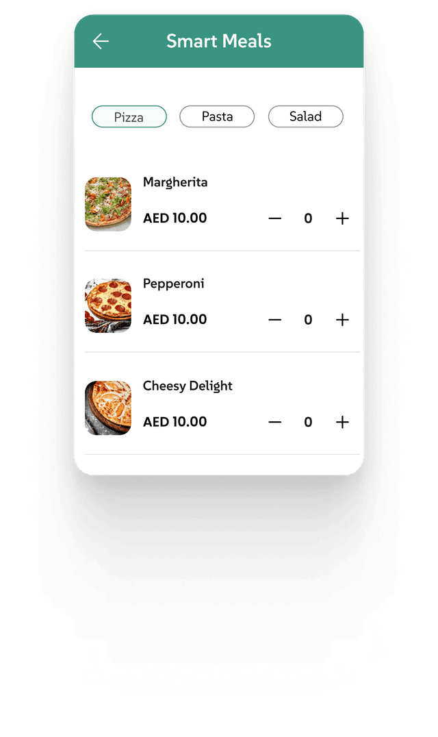 menu mockup
